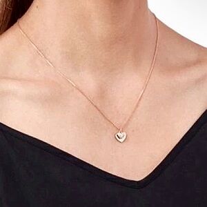 Michael Kors Double Heart Rose Gold CZ Pave' Set